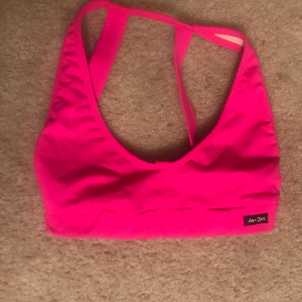 Jo+fax hot pink sports bra